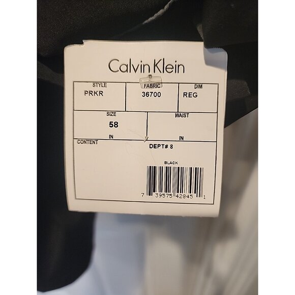 CALVIN KLEIN 58R Big & Tall Mens overcoat rain coat jacket black water resistant - Picture 8 of 12